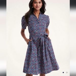 Brooks Brothers stretch cotton floral dress new 8